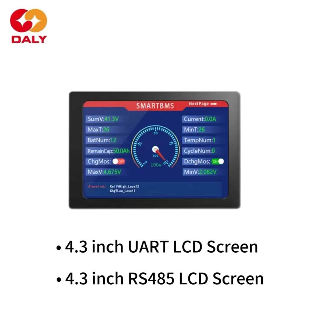 Daly BMS Smart BMS WIFI moduł Bluetooth UART RS485 Cabl falownik ekranu LCD tablica komunikacyjna dla Lifepo4 akcesoria litowo-jonowe