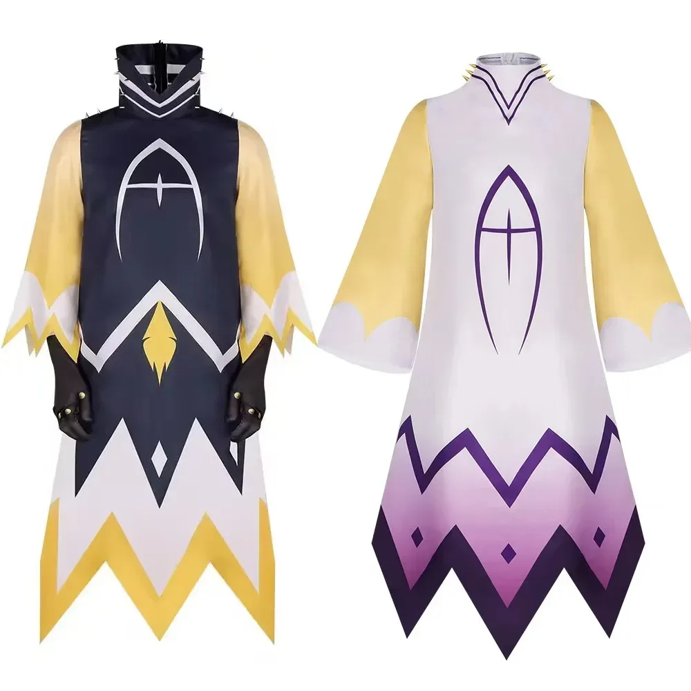 Hazbin Adam Cosplay Anime Hotel Man Angel Halo Engelenvleugels Kleding Cosplay Kostuum Pak Unisex cos Halloween Party Kostuum