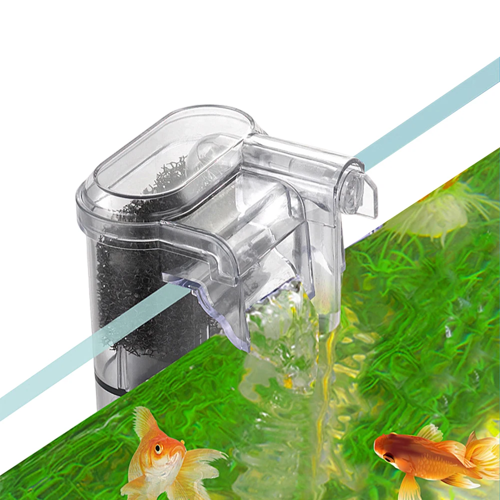 Fish Tank Suspended Filter Aquarium Hang On Filter Adjustable Water Flow Hang Up Filter Water Pump Aquarium Accessories