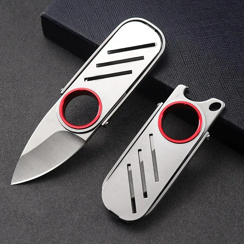 Mini Edelstahl EDC Schlüsselanhänger-Werkzeug, Tragbarer Multifunktions-Kartonöffner für Paketöffnung, Tägliche Nutzung & Haushalt – Detail 5
