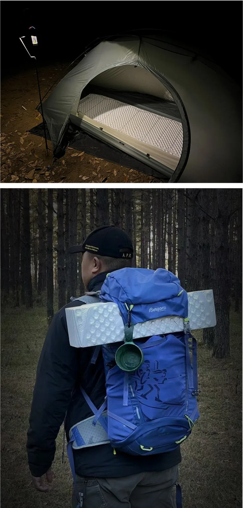 Mountain Spring Ying99/Y99 Ultralight Egg Nest Foldable Moisture‑Barrier Camping Mat Portable Egg‑Crate Foam Pad Backpacking