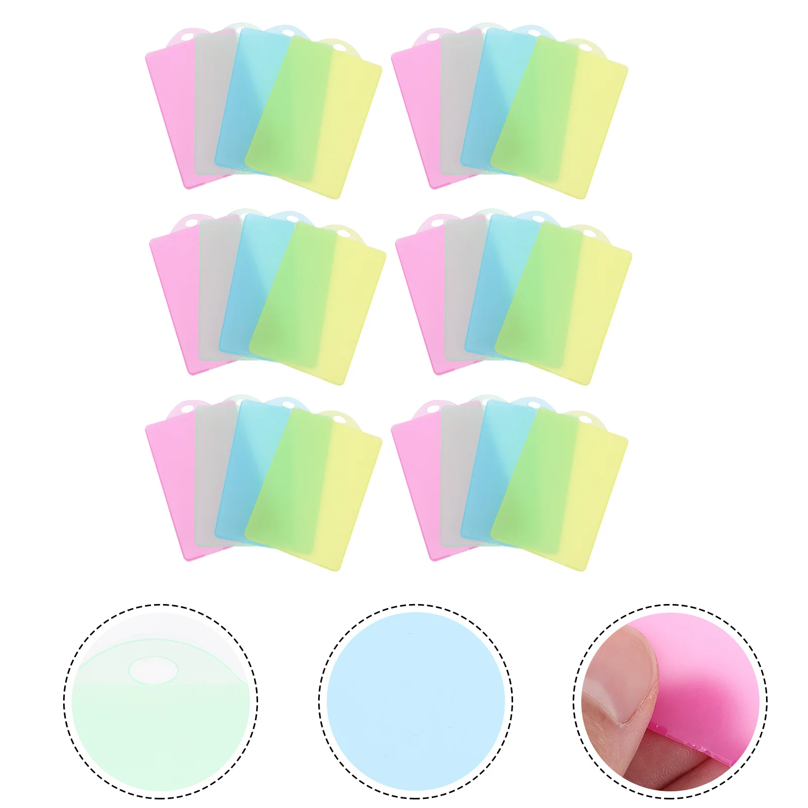 

40Pcs Anti-Magnetic Id Card Covers Small Portable Badge Holder Bus Business Cards Protective Case Id Cards Holder