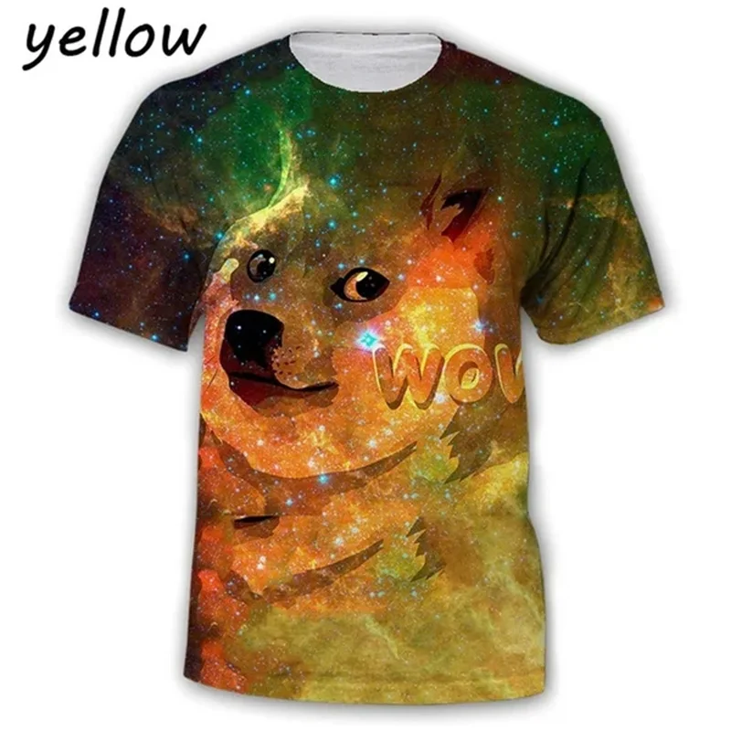 3D Kabosu Shiba Inu Printed T Shirts Funny Doge Graphic T-shirt Harajuku Fashion Casual Streetwear Cute Kids y2k Tops Tee Shirts