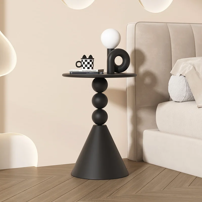 

Designer Bedside Table Substitute Light Luxury High-end Home Creative Side Few Wrought Iron Shelves Small Bedside Table