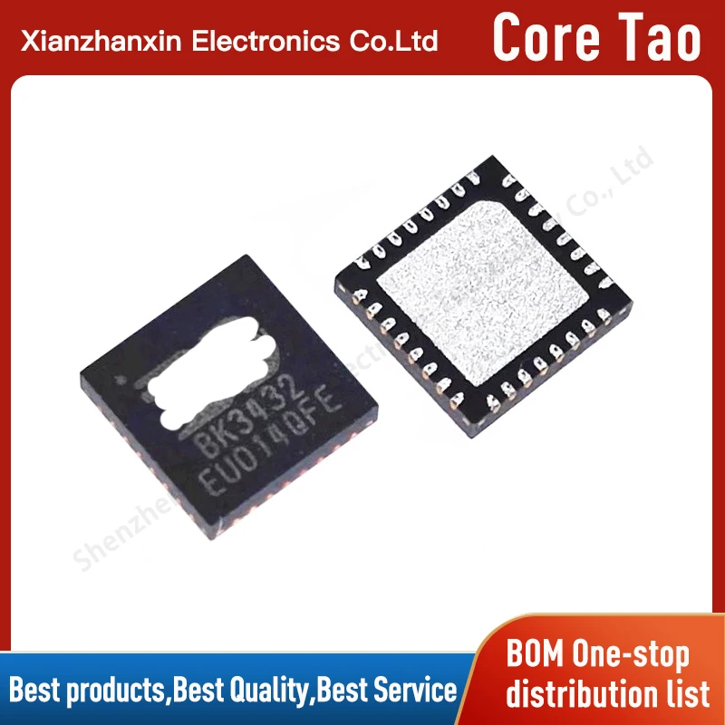 5pcs/lot BK3432 BK3432QN32E QFN32 5.0 Dual-mode Bluetooth data chip in stock
