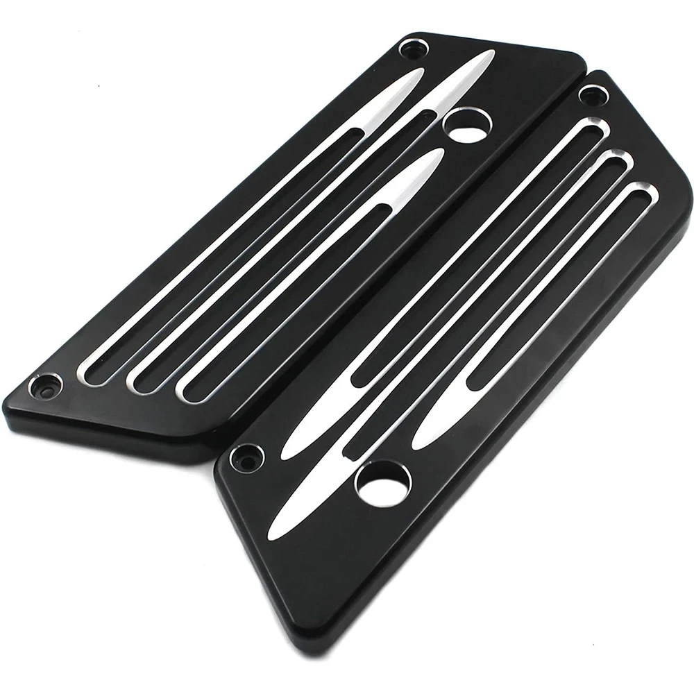 Coperture di chiusura per borsa da sella per borsa da sella per moto in alluminio CNC per Harley Touring Street Glide Electra Glide Road Glide 1993-2013