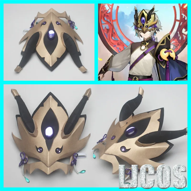 

FGO Prince of Lanling Cosplay Mask Fate Grand Order Lan Ling Wang Cosplay Headwear Game Fate Cosplay Costume Accessories Props