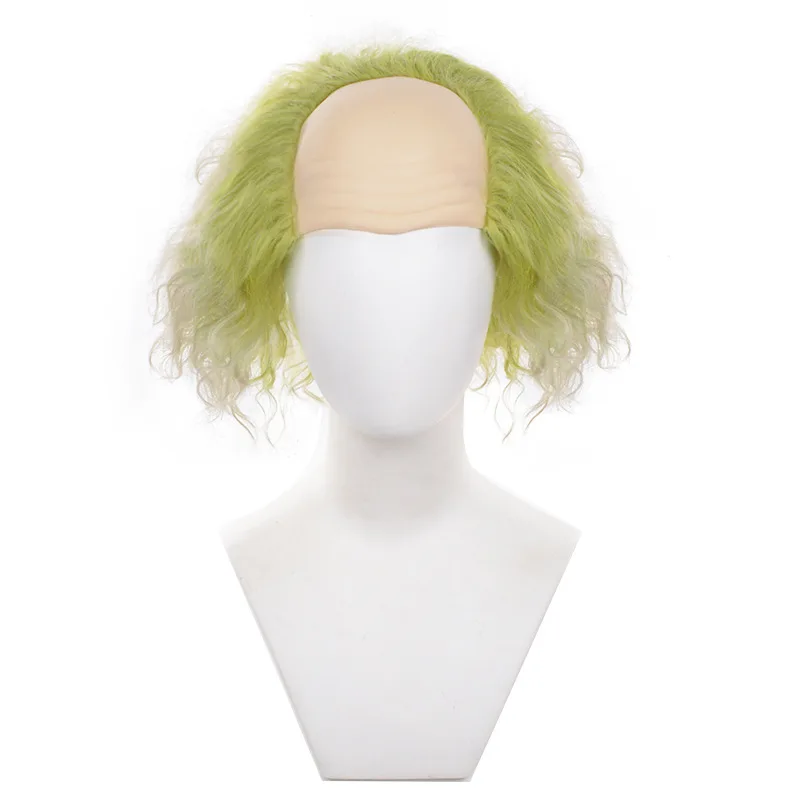 Pelucas de Cosplay de escarabajo, disfraz corto de Michael Keaton de 30cm, pelo sintético resistente al calor, fiesta para hombres + gorro de peluca