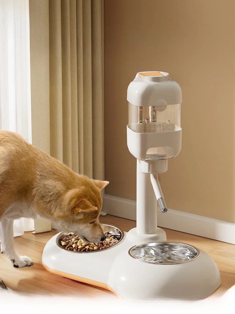Bebedero auático para perros, fuente para beber para mascotas sin boca húmeda, cuenco de alimentación para jaula, rega...