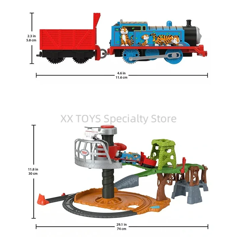 Thomas & Friends Sodor Safari Rescue Tiger Adventure Set Treno e binario motorizzato multicolore per regalo di festa per bambini in età prescolare