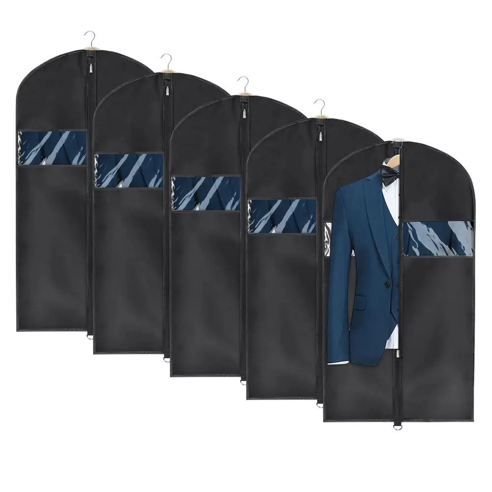 

Garment Bag Suit Bag for Storage and Travel 43 inch, Washable Suit Cover for TShirt, Jacket, Suits, Coats, Set of 5, Oxford Fabr