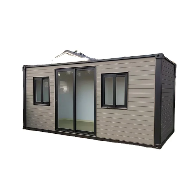 High Quality Movable 20ft Container Houses Steel Frame Sandwich Panel Waterproof Solar Powered Eco Friendly Durable