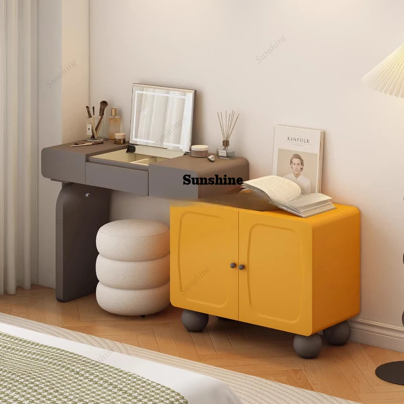 

Household dresser, solid wood bedside table, vanity table integrated small apartment