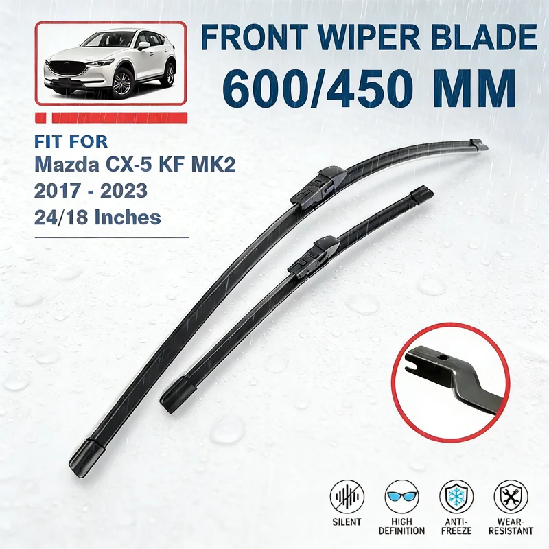 

Front Wiper Blades 24"+18" For Mazda CX5 CX-5 KF MK2 2017-2023 Windshield Windscreen Car Accessories 2022 2021 2020 2019 2018