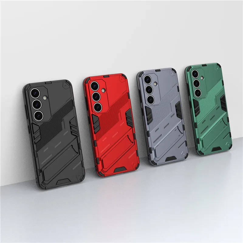 For Samsung Galaxy S25 5G Case For Samsung S25+ S25 Ultra Cover Punk Style Hard Armor Bracket Shockproof Bumper For Galaxy S25