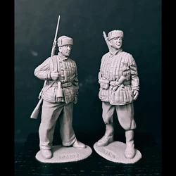 1/35 Reçine figür boyasız model seti, askeri tema, Moskova militi, demonte ve boyasız GK,