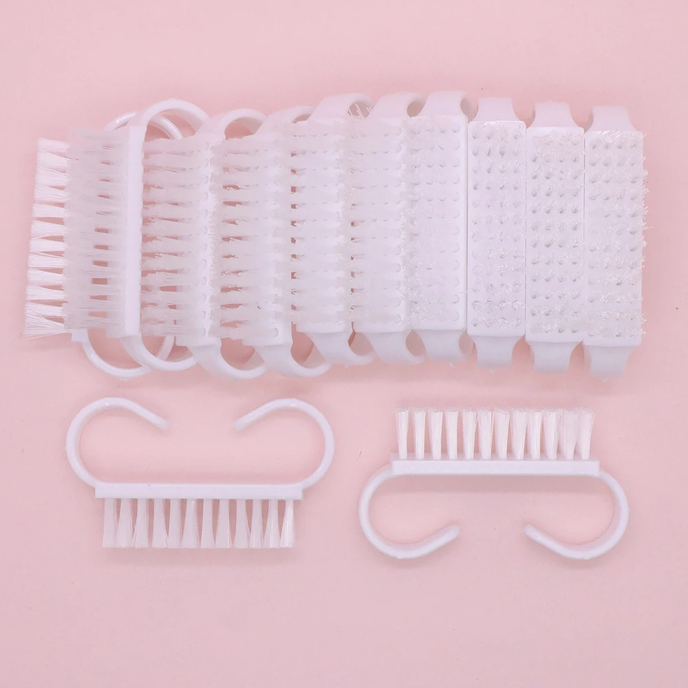 2/5/10 szt. Białe pędzelki do lakieru do paznokci precyzyjne końcówki do zdobienia paznokci DIY żel akryl czyszczenie paznokci skórek rowki do paznokci zestaw do manicure