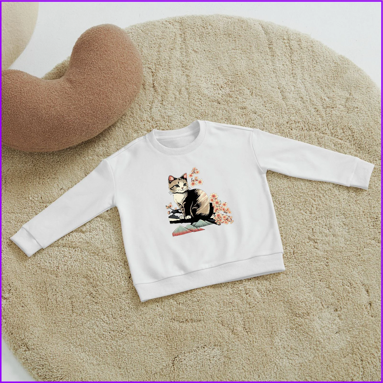 Cute Chubby Baby Highland Cow Graphic Kimono Sja2470 Kids Boys Girls Hoodies Sweatshirts Children'S Baby Clothes Hoodies Clothin