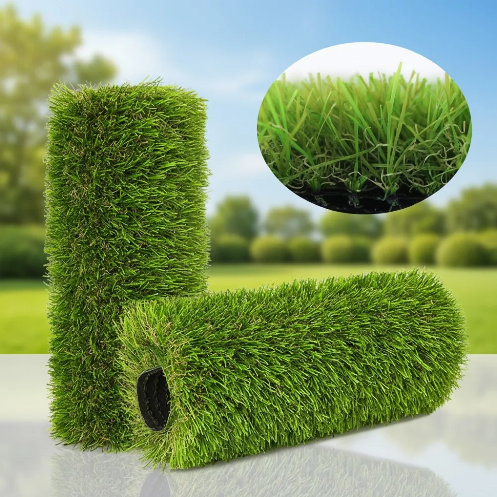 سجادة عشب صناعية واقعية مقاس 4 × 6 قدم عشب للحيوانات الأليفة للاستخدام الداخلي والخارجي مع فتحات تصريف لحديقة الحديقة والشرفة #1
