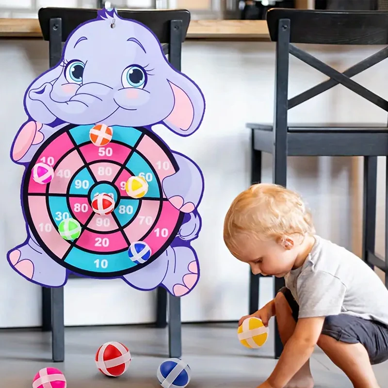 Kinderen kleverige bal dartbord olifant thema is een leuk speelgoed dat kinderen van liefde, geschikt voor binnen en buiten interactief ga