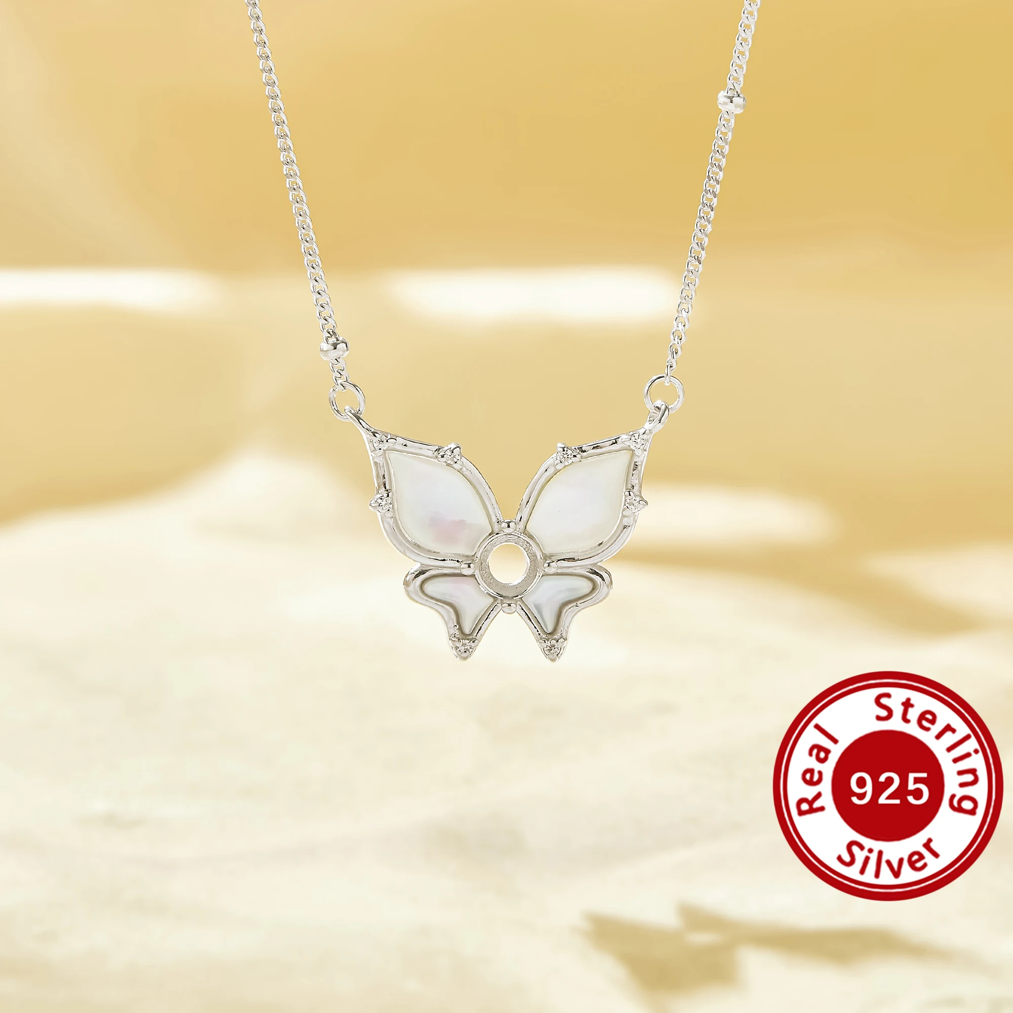 4mm-バタフライペンダントセッティング-ブランクソリッド925スターリングシルバーネックレスセッティングベース-宝石ジュエリー対応-16インチ-2インチ-1431723