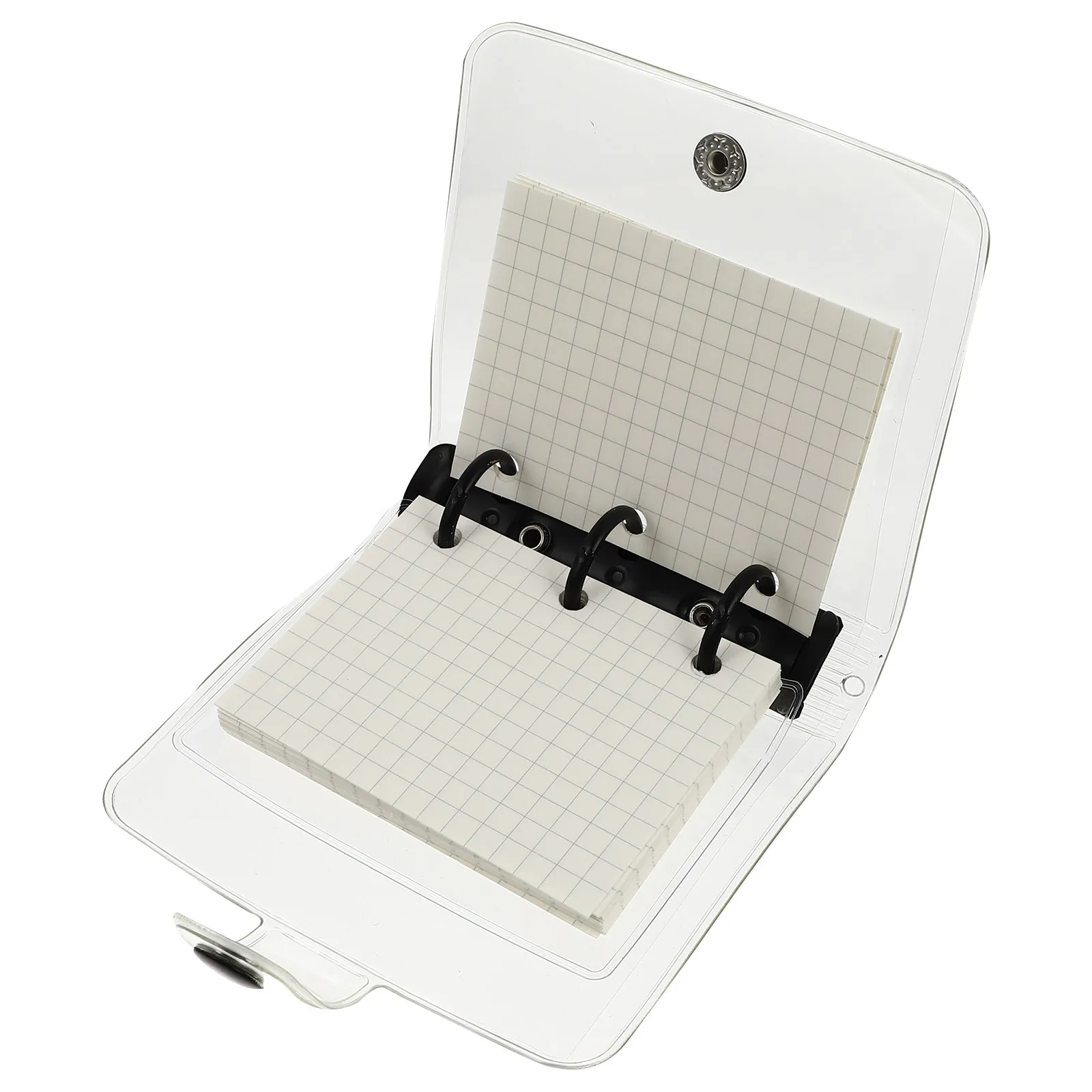 

1Set Transparent PVC Mini Memo Pads Small Coil Note Pad Lightweight Easy Carry Simple Design for Students Office Workers