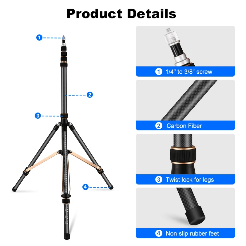 Soonpho Stainless Steel 2.7M Tripods LS-255C 285C Light Stand Tripod for Godox Photo Studio Softbox Video Flash Umbrellas DSLR