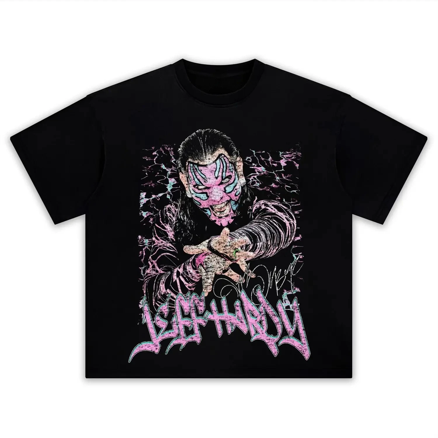 Camiseta Unissex de Algodão 100% com Gráficos Estilo Vintage do Lutador Jeff Hardy, Nova Moda Verão 2026, Camisa Masculina de Manga Curta