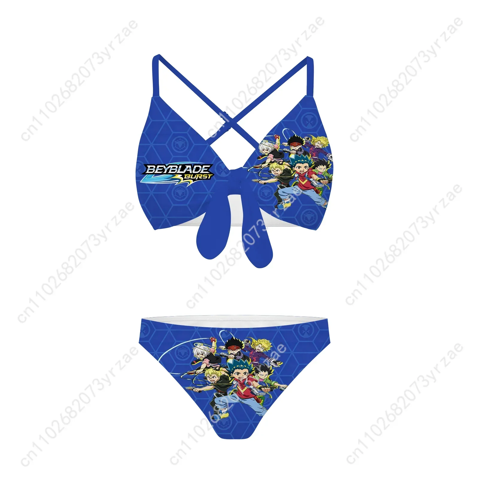 Beyblade Bathing Suits Cross Strap Suspenders Swimsuits Pool Party Swimwear Womens Fashion Bikini Custom Beachwear