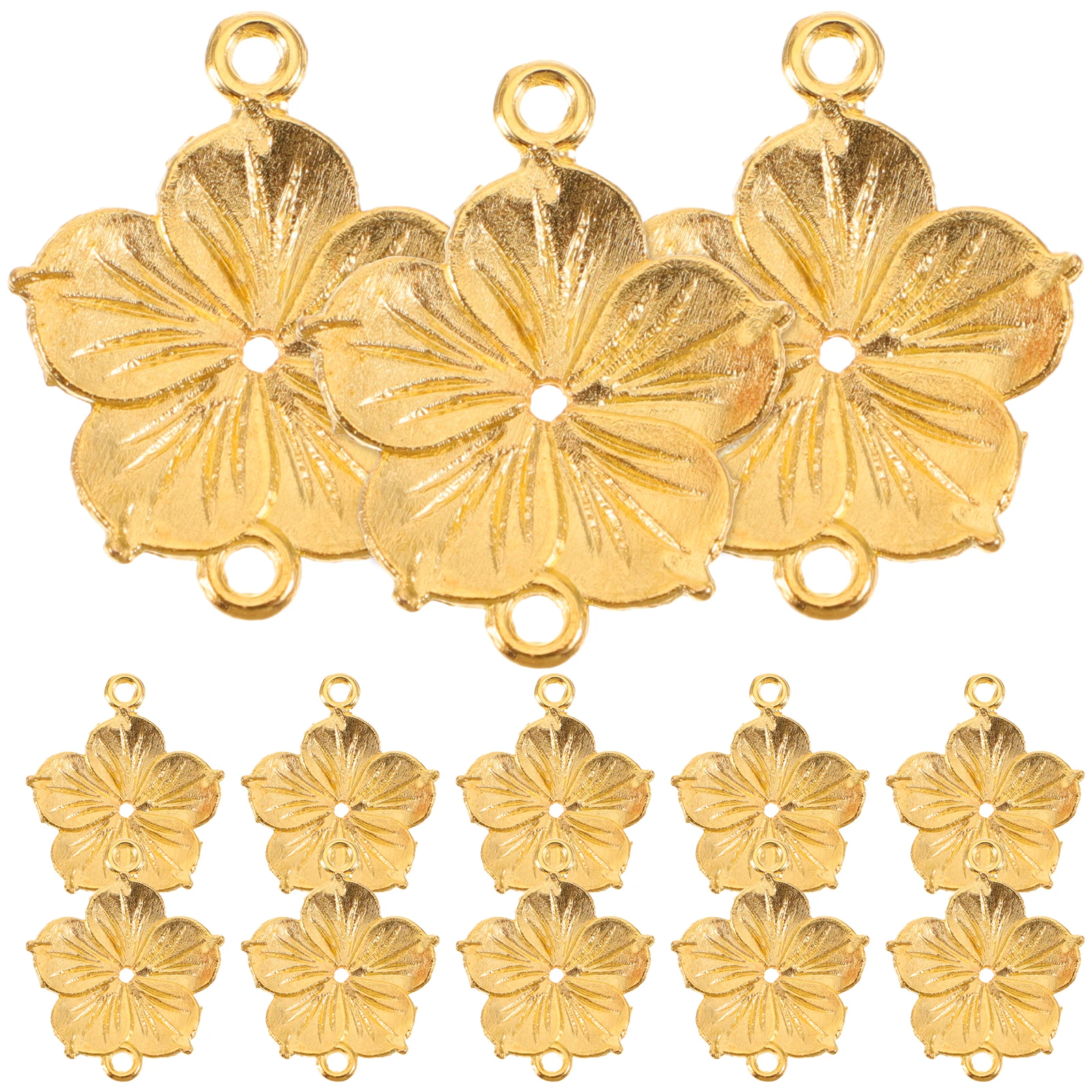 

50 шт., аксессуары для ювелирных изделий, цветочные соединительные звенья, подвески, разъемы для ювелирных изделий, винтажные серьги