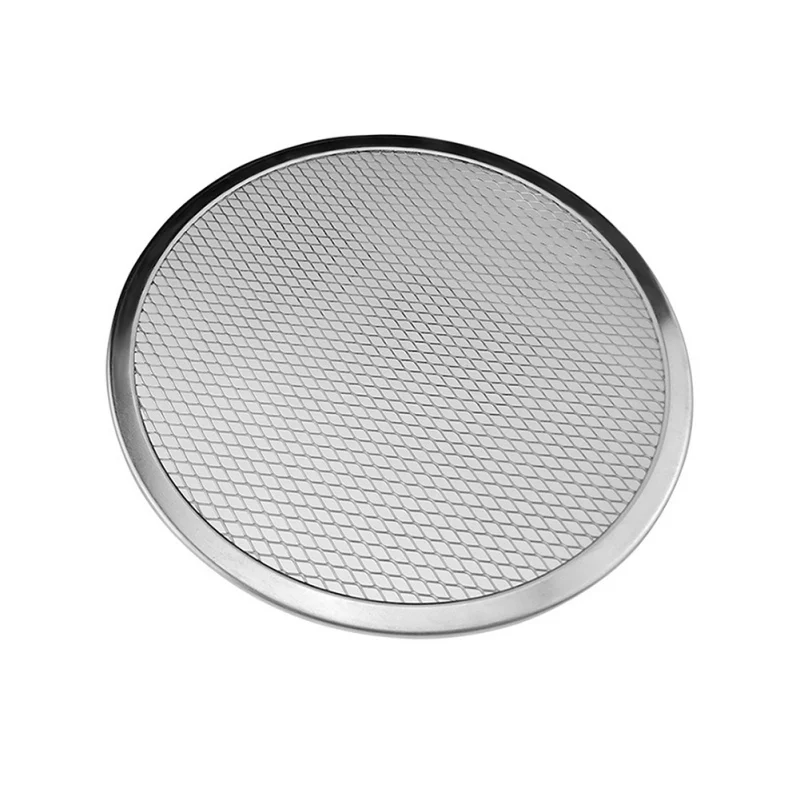 8/10/12/14Round Pizza Baking Tray DIY Pizza Screen Baking Tray Metal Net Non-stick Mold For Oven Seamless Aluminum Pizza Screen