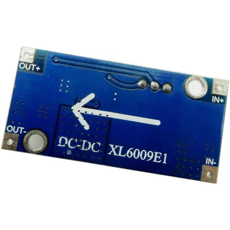 وحدة تعزيز XL6009 DC-DC محول قابل للتعديل 3 فولت-32 فولت إلى 5 فولت-35 فولت، 4 أمبير عالي الكفاءة، تردد التبديل 400 كيلو هرتز، نطاق إدخال واسع