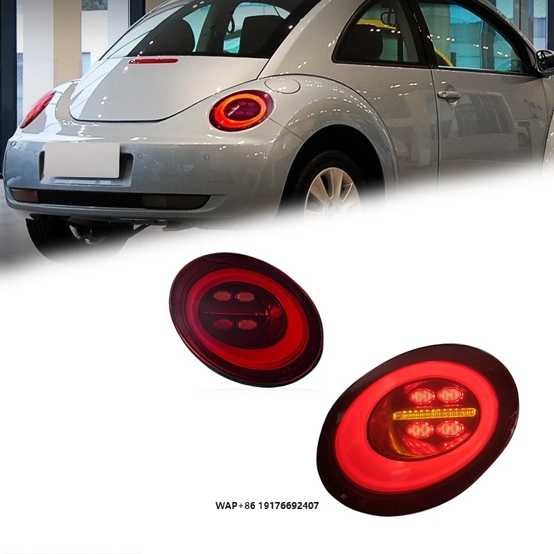 FT Car Lights forVolkswagen VW Beetle Taillights 2006-2012 LED Tail Lamp Dynamic Turn Signal Light Car Taillights Assembly
