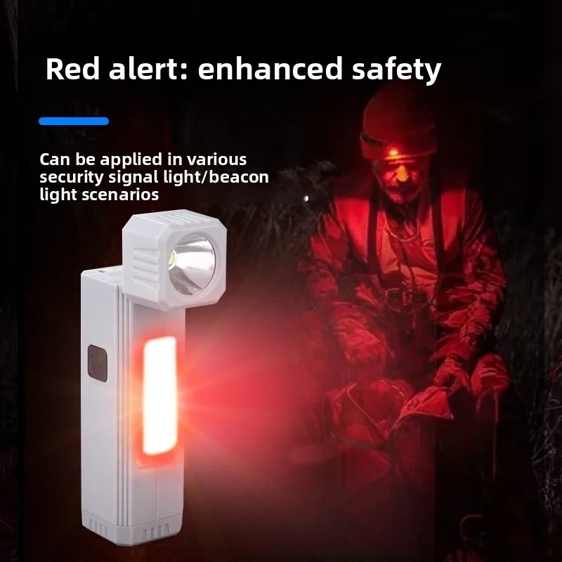 Lampe frontale COB d'extérieur : lampe de travail magnétique super lumineuse, longue durée pour le camping/réparation, lampe de poche multifonctionnelle détachable