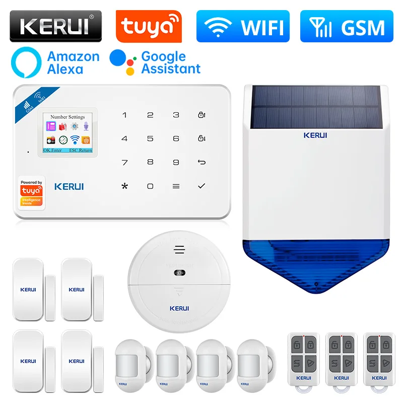 KERUI W181 Alarm System with Home Accessories Burglar WIFI GSM Central Unit Home Theft Alarm Smart Life APP Motion Sensors