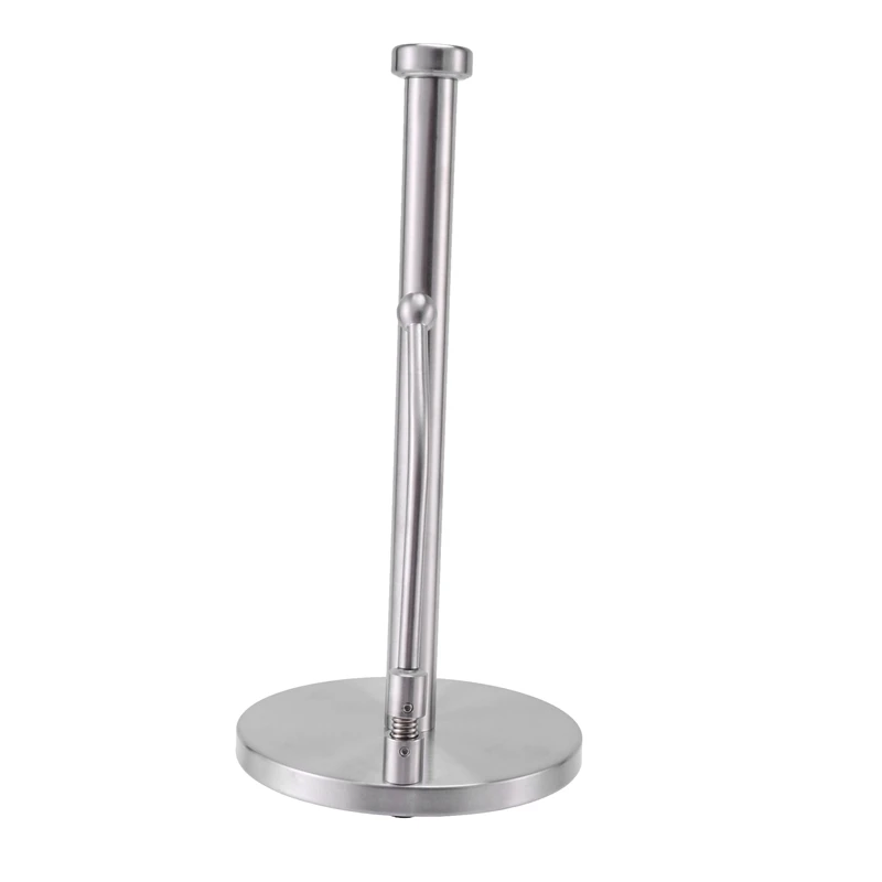 Paper Towel Holder Stainless Steel Standing Tissue Holder One-Handed Tear, Perfect Modern Design For Kitchen Keeps Kitchens Coun