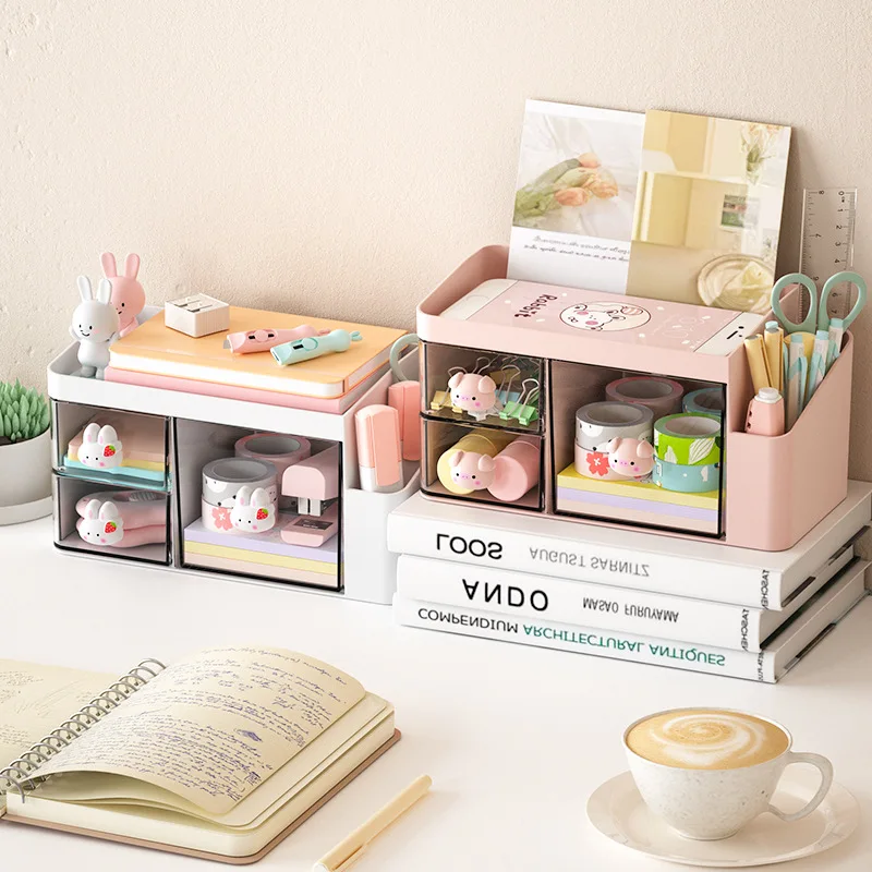 Boîte de rangement multifonctionnelle pour enfants, porte-stylo créatif, support de bureau, fournitures de bureau, mode