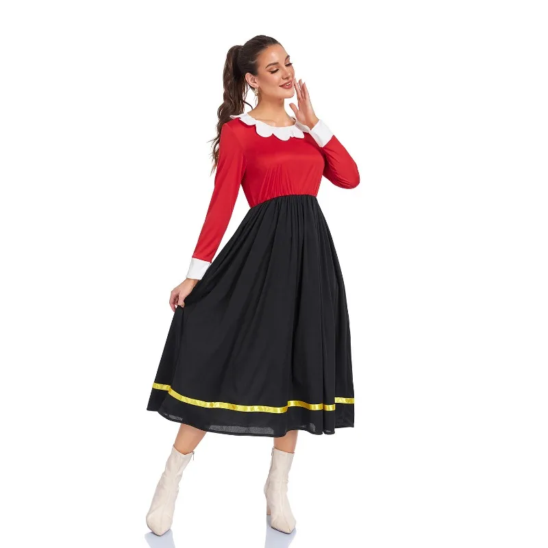

Women's Popeye Costume Adult Cartoon Cosplay Outfit Matching Couple Halloween Party Performance Wear