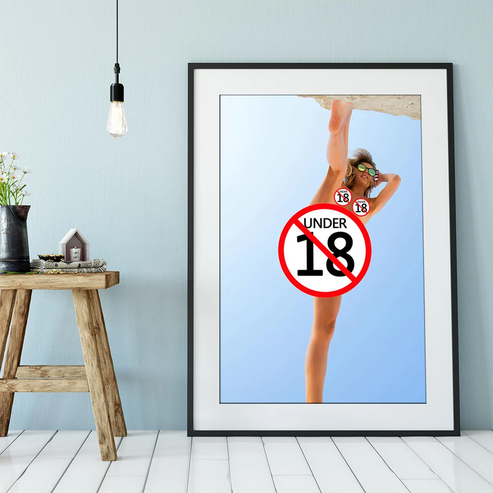 Sexy Girl Naked Woman Uncensored Pussy Ass Home Decor Wall Art Posters Canvas Fabric Print Living Room Bedroom Paintings