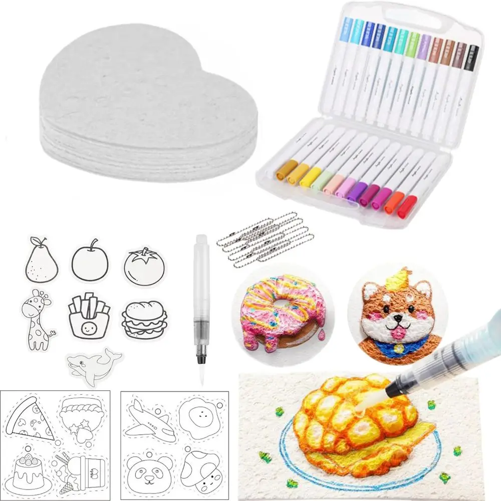 DIY Magic Puffy Paint With Drawing Pens With Easel Magic Texture Painting Kit Handicraft 3D Drawing Canvas Sponge Art Supplies