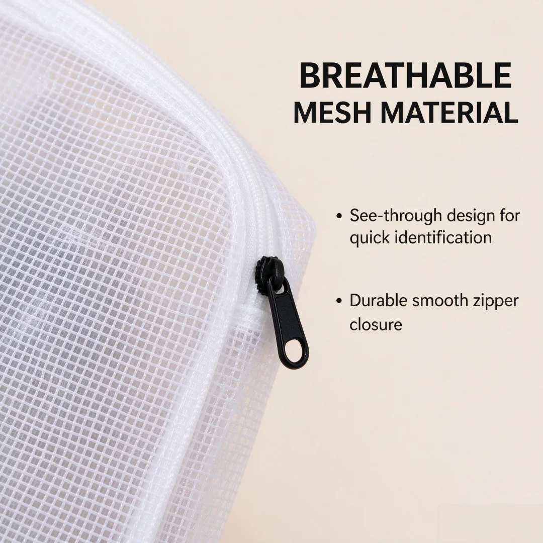 Children's Puzzle Building Block Toy Storage Classification Bag Transparent Zipper Mesh Bag Storage Tools Cosmetic Organization