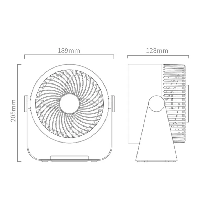 GOOD-Electric Fan 4000Mah Rechargeable Air Circulation Stand Fans Summer Cooling Camping Fan Portable Air Conditioner