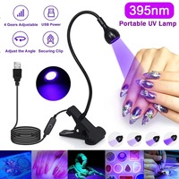 Nail Dryer Light UV Nail lamp 395nm Wavelength Clip-on Desk Mini USB For Gel Nails ongle Manicure Salon Tools