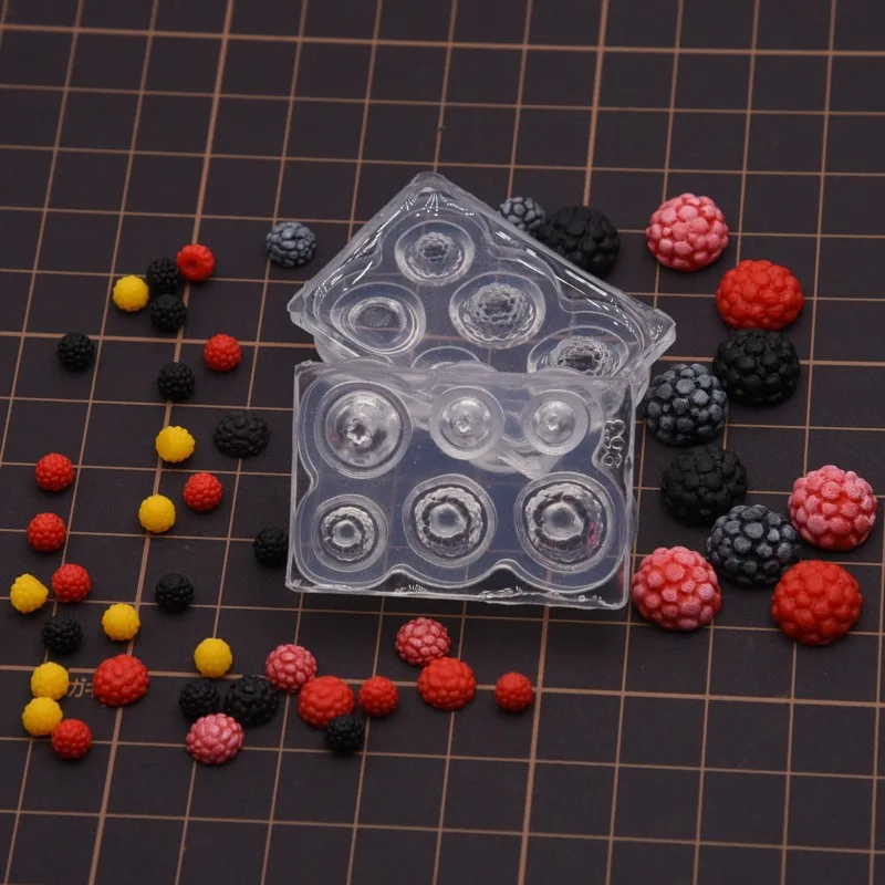 Mini Blueberry/Raspberry Transparent Silicone Mold DIY Ultra-Light Clay Doll Simulation Food Play Fruit Modeling Polymer Clay