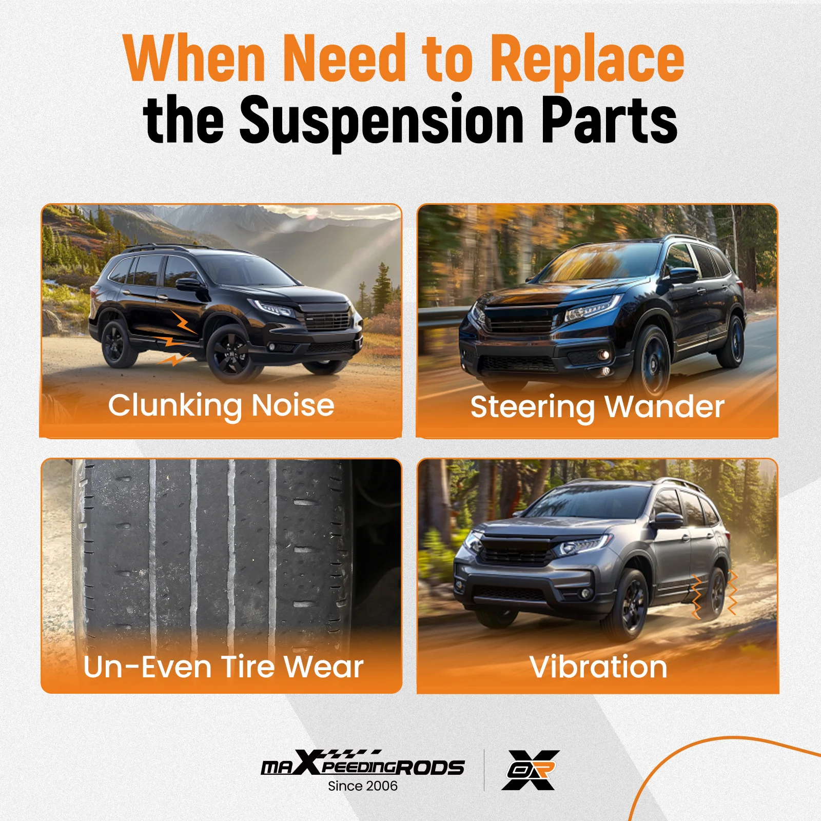 

Передние нижние рычаги подвески и рулевые тяги для Acura MDX 2014-2020 и Honda Ridgeline 2017-2021