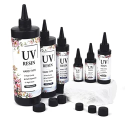 20g/50g/100g/200g/500g/1000g Crystal Epoxy Resin UV Glue DIY Jewelry Making Quickly Drying Harder Glue UV Lamp Accessories