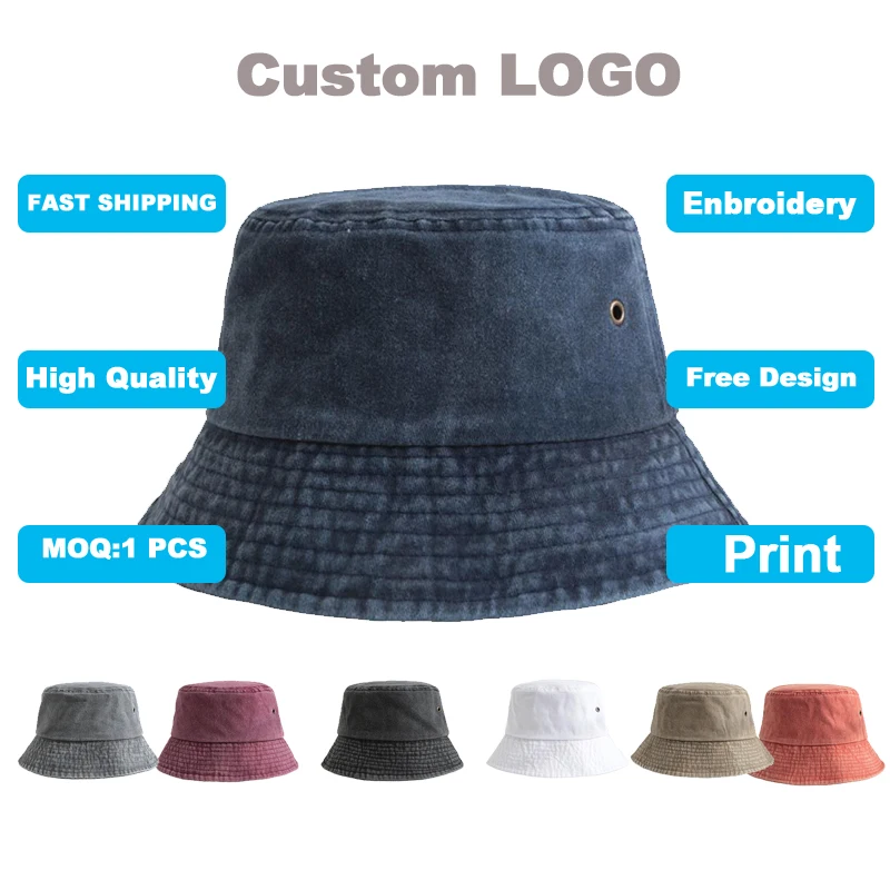 

Customized LOGO Heavyweight Washed Cap for Women and Men DIY Print Mens Mesh Cap Fashion Summer Sun Hat Unisex Wholesale