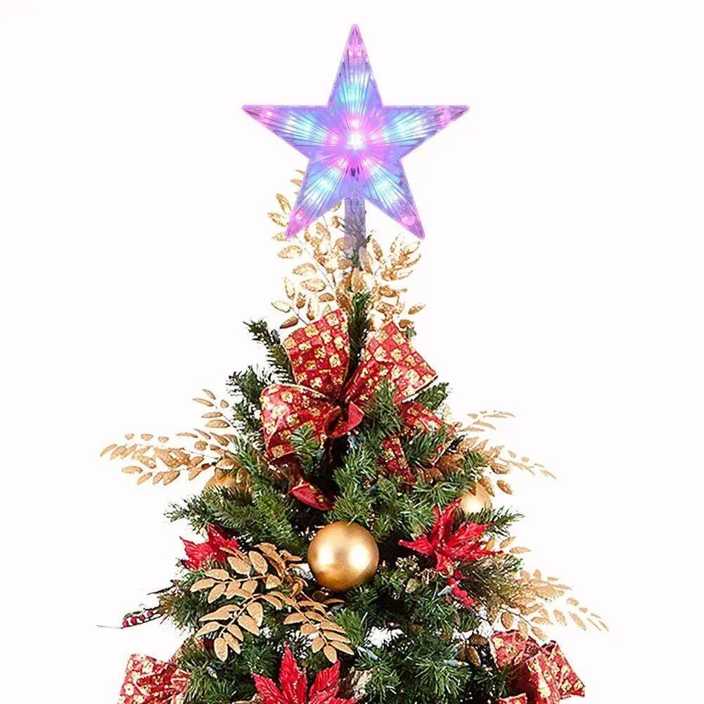 LED Weihnachtsbaum Lichter Batteriebetriebene Pentagramm Stern Zimmer Weihnachtsbaum Navidad Omnamente Neujahr Lichter Dekor Zubehör