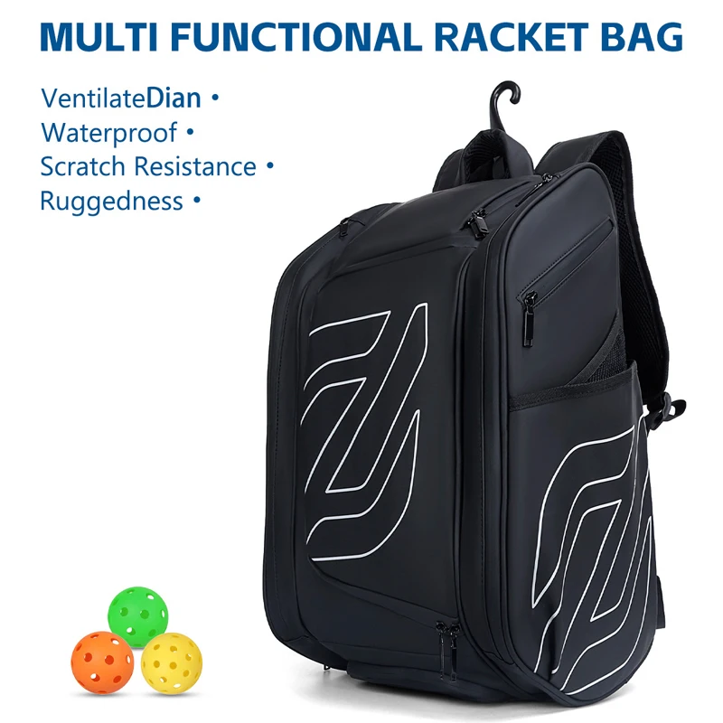 2026 Pickleball Padel Racket Backpack Professional Tennis Badminton Pickleball Storage Bag Men Women Shoes Compartment Padel Bag