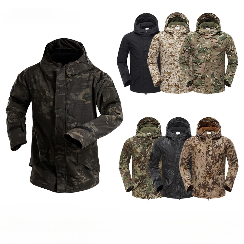 

G8 Assault Suit Men's Outdoor Multifunctional Windproof Fleece Camouflage Coat Suit Men's Lightweight Tactical Jacket